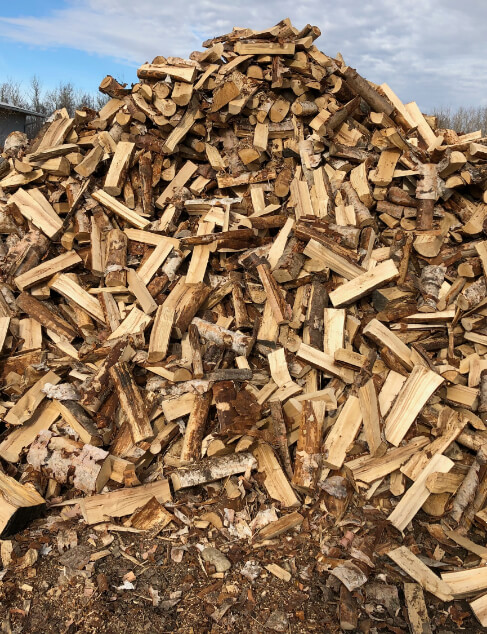 we sell firewood in edmonton - firewood delivery - spruce pine mix wood pile