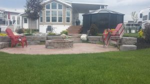 landscaping contractor edmonton - backyard area