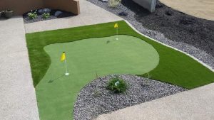 Edmonton landscaping company - brickworks landscaping - artificial turf installed