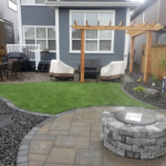 backyard with artificial turf edmonton